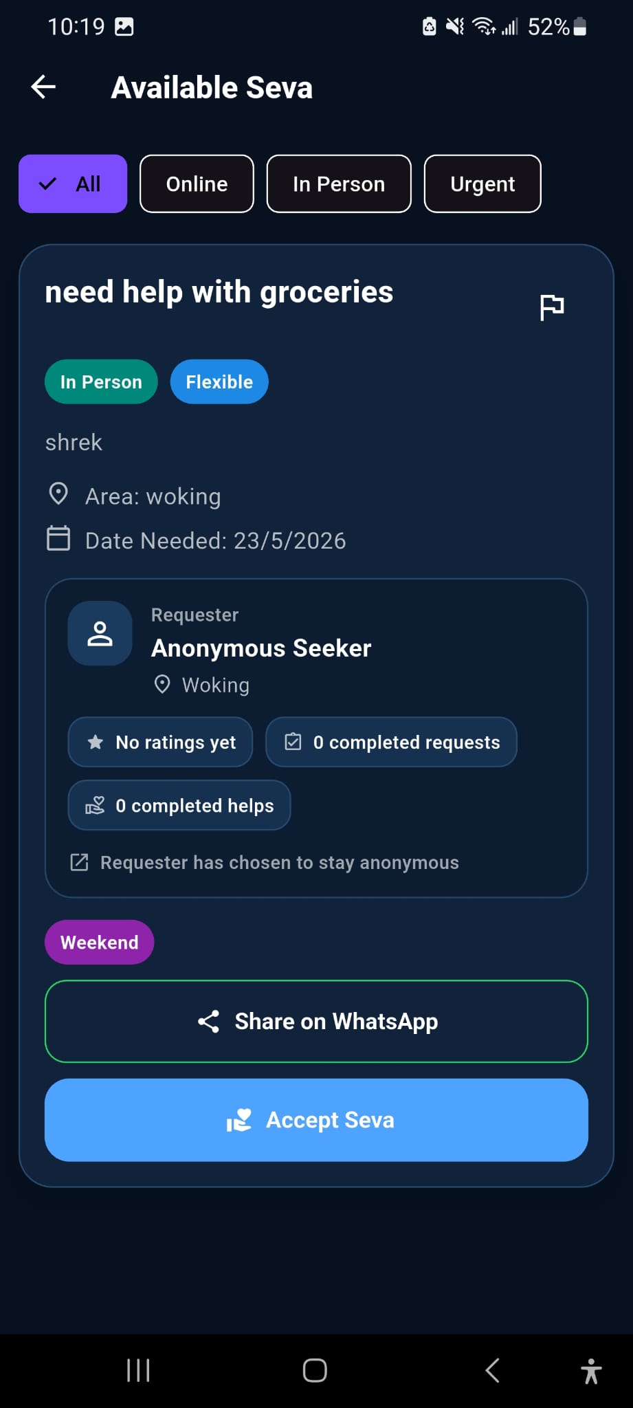 Available seva