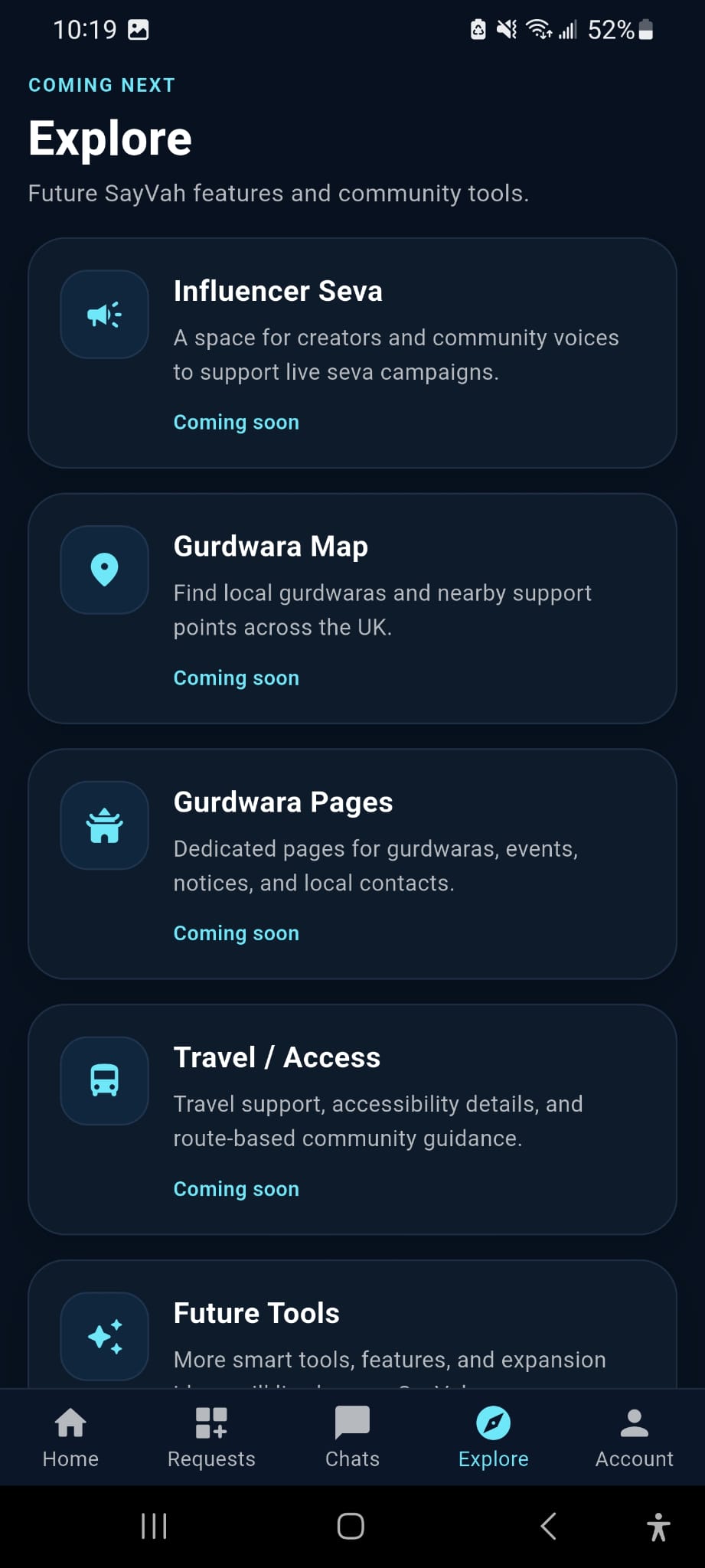 Explore features