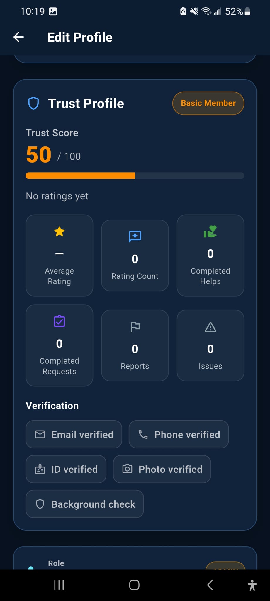 Trust profile